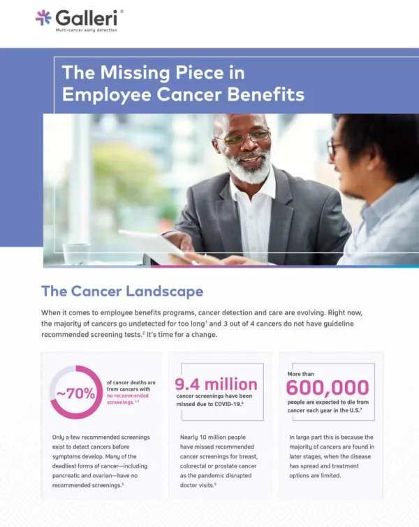 Galleri cancer benefits landscape pdf preview